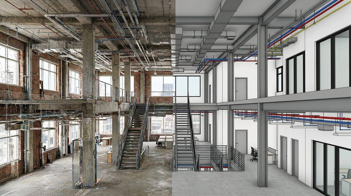 Architectural scan-to-BIM laser scanning workflow - Brisbane Point Cloud